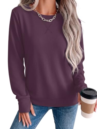 Women's Crewneck Sweatshirt with Thumb Holes