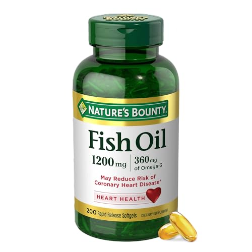 Nature's Bounty Fish Oil Omega 3 - 1200mg, 200 Softgels
