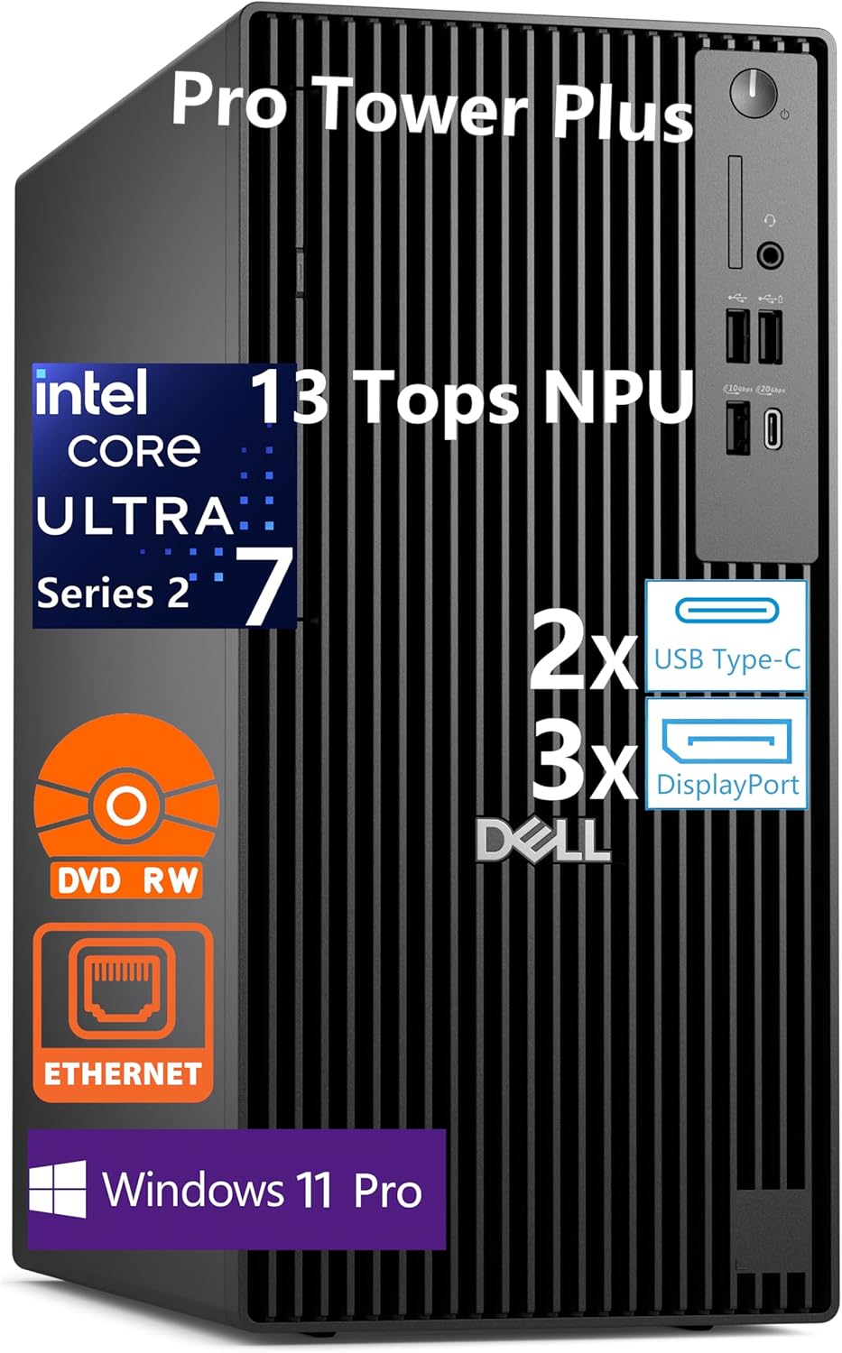 Dell Pro Tower Plus Desktop Intel Ultra 7 265 20-Core