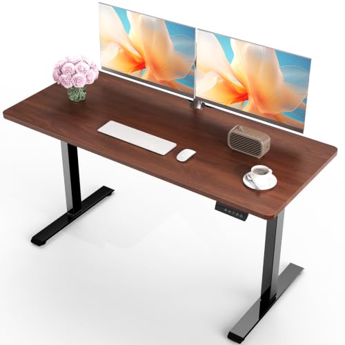 47.2" Large Electric Standing Desk, Gaming Table, Walnut