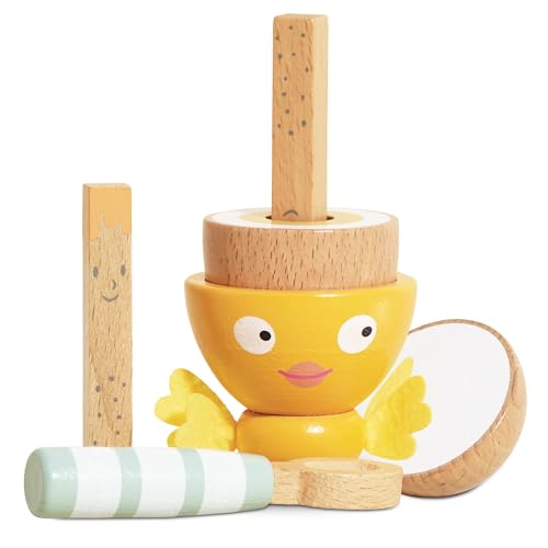 Le Toy Van Honeybake Chicky Chick Wooden Egg Cup Set
