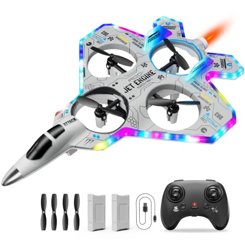 RC Airplane Remote Control Drone with RGB LED Lights for Kids & Adults