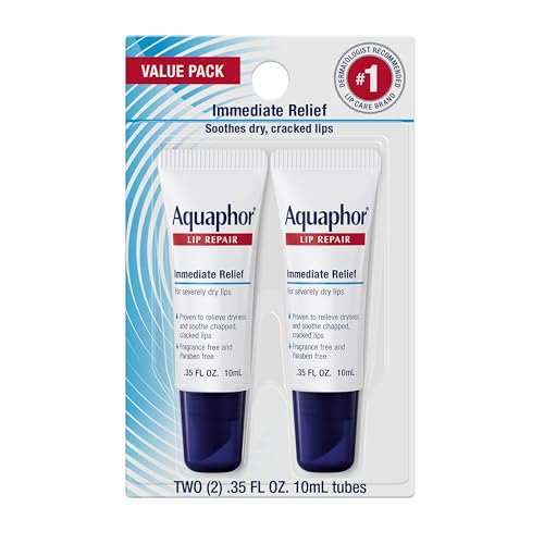 Aquaphor Lip Repair Ointment Value Pack, 2 x 0.35 FL OZ