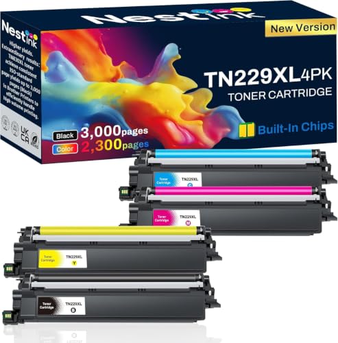 TN229XL Toner Cartridge 4-Pack for Brother HL-L/MFC-L Series