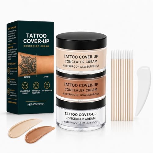 Tattoo Cover Up Makeup Waterproof 2-Color Concealer Kit