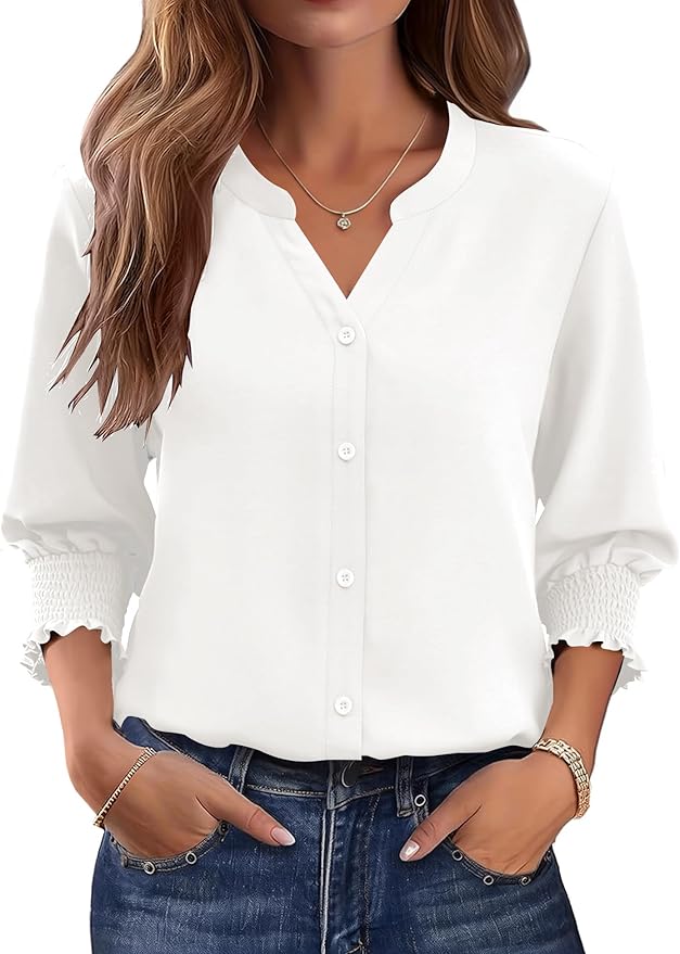 Lomon Womens 3/4-Sleeve Casual Top