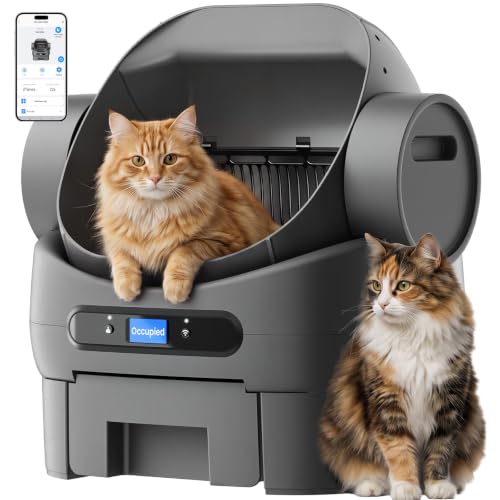 Open-Top Automatic Self-Cleaning Litter Box with APP Control