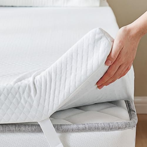DUMOS 4 Inch Twin Memory Foam Mattress Topper with Cooling Gel