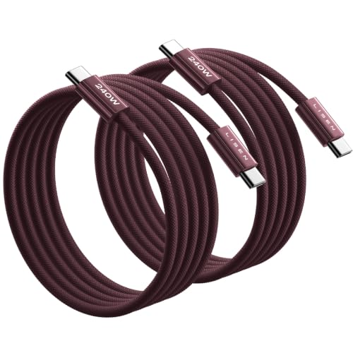 USB-C to USB-C Cable 240W Fast Charging (6.6FT, 2-Pack)