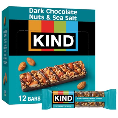 KIND Dark Chocolate Nuts & Sea Salt Bars, 12 Count Deal on DealUpdates