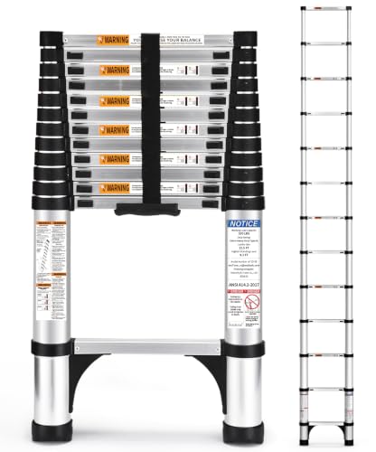 12.5FT Telescoping Ladder with Stabilizers