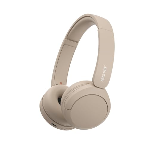 Sony WH-CH520 Wireless On-Ear Bluetooth Headphones, Cappuccino