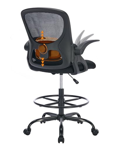 LukkDys Drafting Chair with Arms for Standing Desks