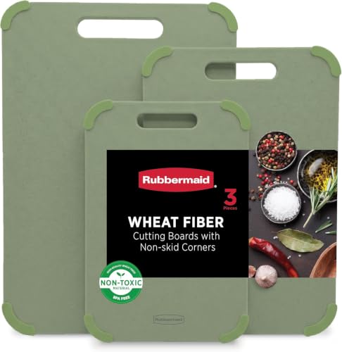 Rubbermaid 3pc Reversible Wheat Fiber Cutting Board Set