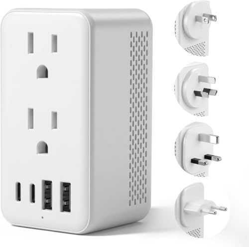 220V to 110V Voltage Converter with 4 Universal Plugs