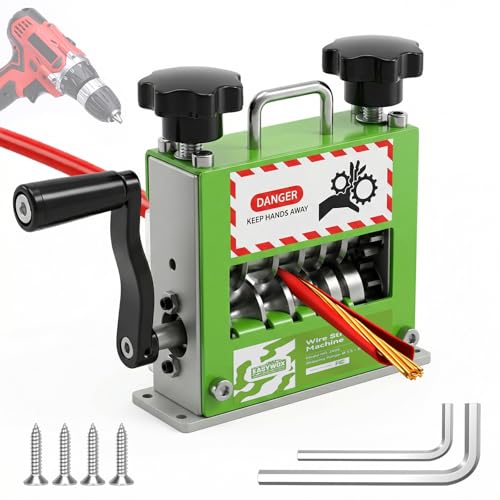 Manual Wire Stripping Machine with 6 Channels & Steel Blades