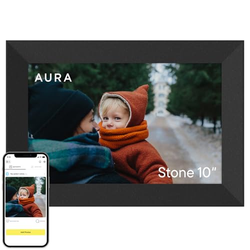 Aura Stone 10.1" HD Digital Picture Frame - Black