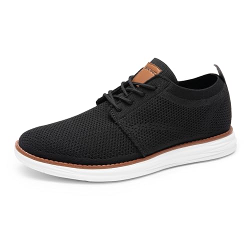 Bruno Marc Men's KnitFlex Breeze Mesh Oxford Sneakers - Black Deal on DealUpdates
