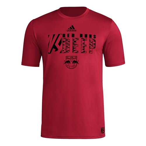 Adidas Men's New York Red Bulls MLS T-Shirt, Red, Large