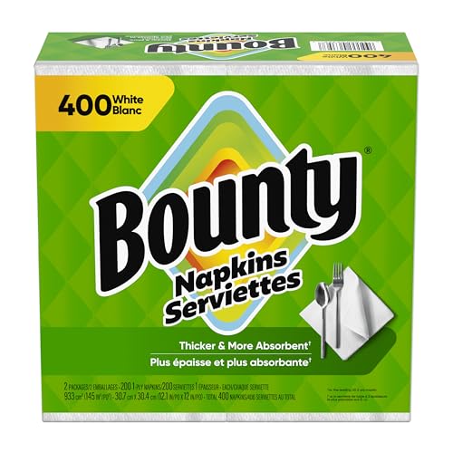 Paper Napkins, White, 400 Count