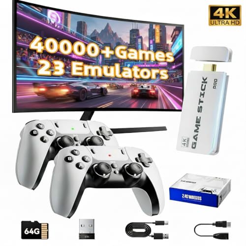 BLEAKTEIR Retro Game Stick 4K HDMI 40000+ Games