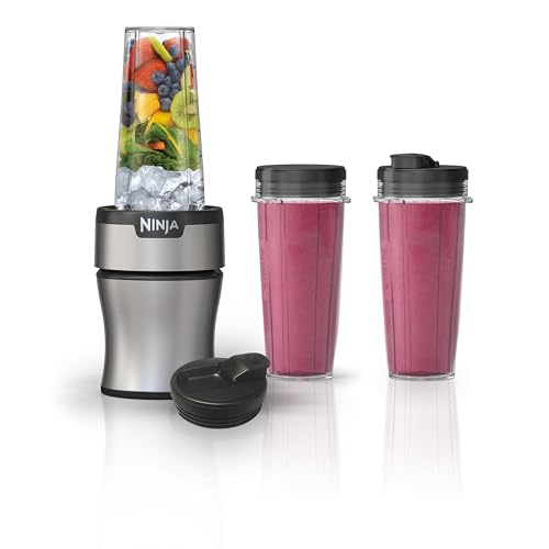 Ninja Nutri-Plus Personal Blender 900PW with 3 Cups, Silver