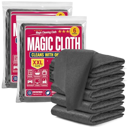 Microfiber Cleaning Cloth 12-Pack, Lint-Free Streak-Free