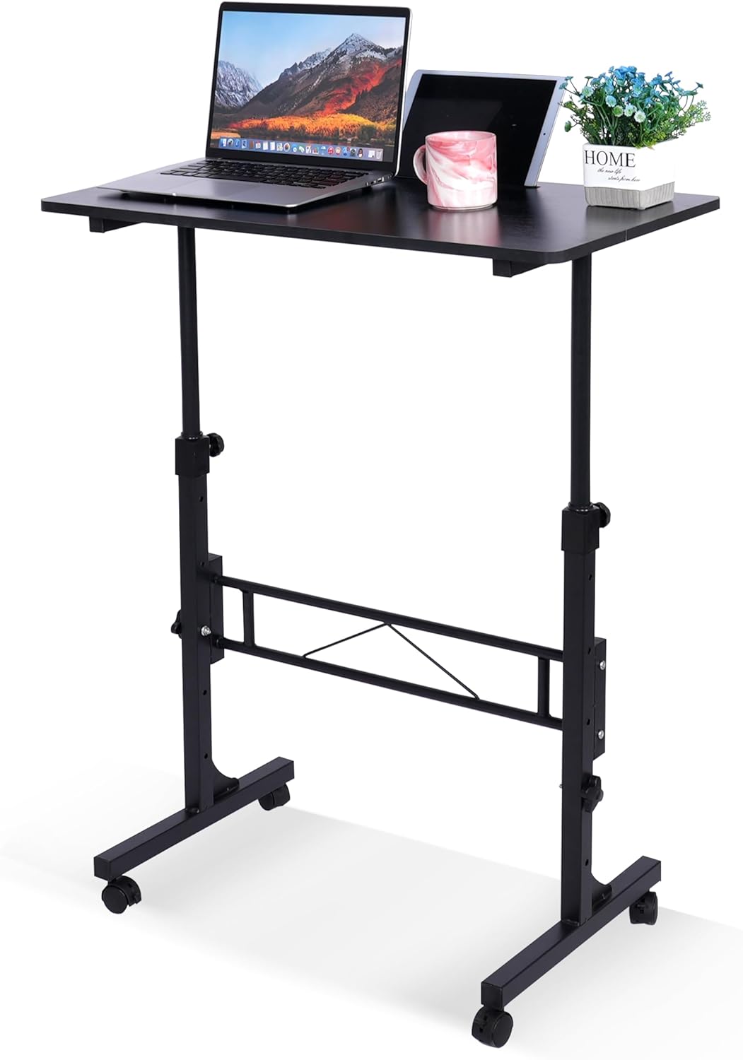 Adjustable Mobile Standing Desk (Sit-Stand, Rolling)