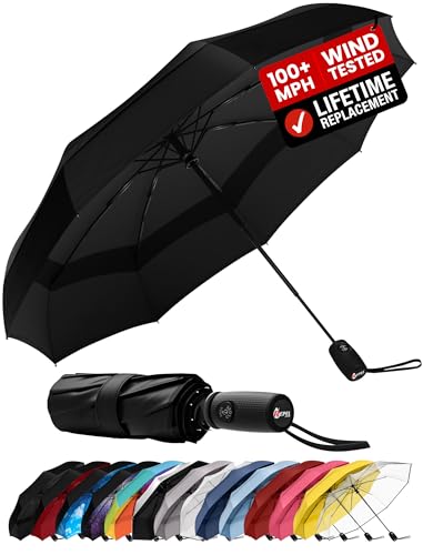 Repel Windproof Auto Folding Umbrella - 100MPH
