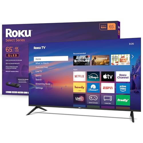Roku 65-Inch 4K QLED Smart TV with Voice Remote