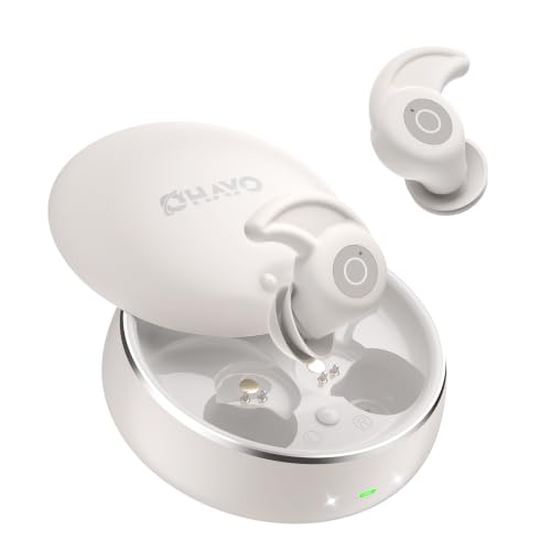 OHAYO A10 Sleep Earbuds, Noise Isolation, 72H Playtime, White