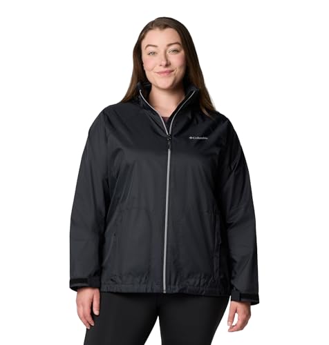 Columbia Womens Switchback IV Rain Jacket, Black, XS