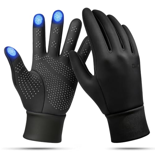 Winter Gloves Men Women, Thermal Plush-Lined Touch Screen