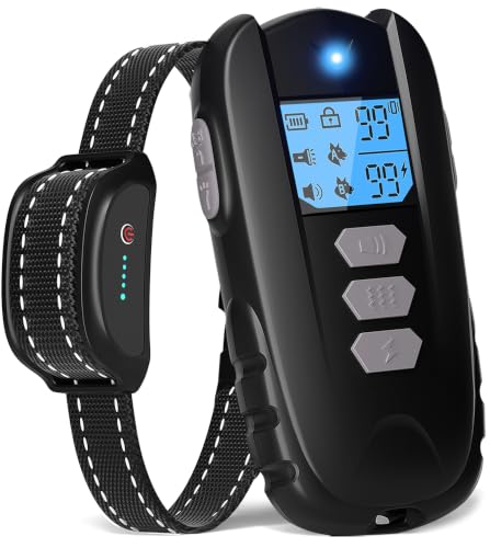 Waterproof Dog Training Collar with Remote Control, Grey