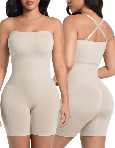 SIMIYA Shapewear Bodysuit with Built-in Bra, Tummy Control