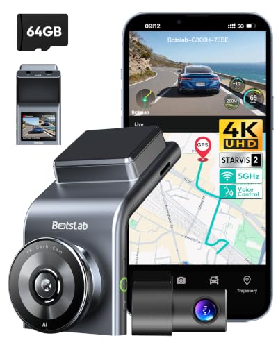 G300H Plus 4K Dual Dash Cam Front and Rear with STARVIS 2