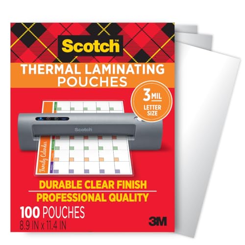 Scotch Thermal Laminating Pouches, 8.9 x 11.4 Inches, 100-Pack Deal on DealUpdates