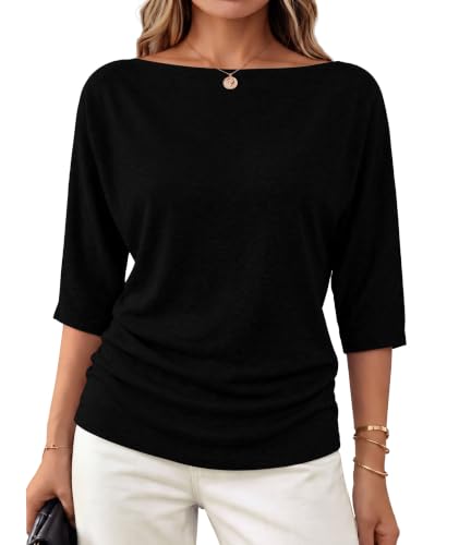Off-the-Shoulder Winter Sweater - Black, Size L
