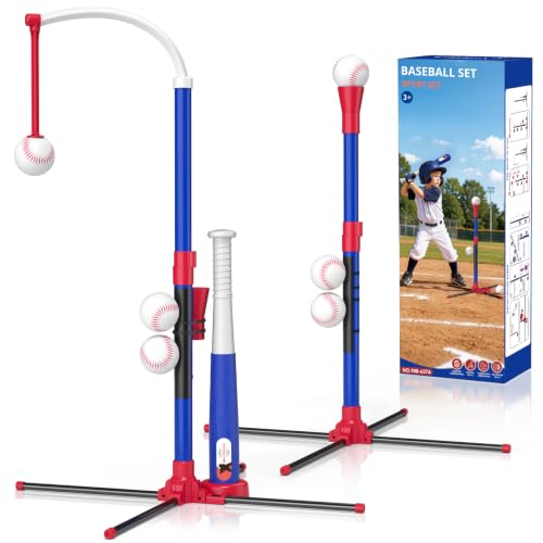 T Ball Set for Kids 3-5, 2 in 1 Baseball Tee