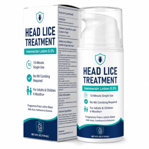 Ivermectin Lotion 0.5% Head Lice Treatment, 4 fl oz