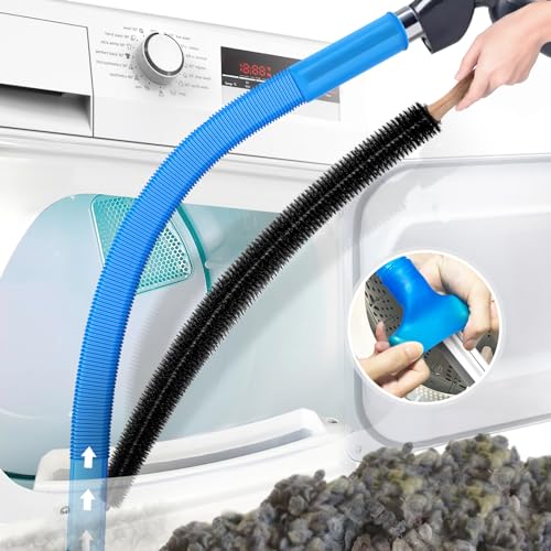 PetOde 2Pcs Dryer Vent Cleaner Kit with Vacuum Hose Attachment