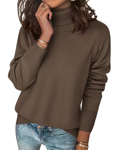 Women's Turtleneck Sweater Knitted Pullover