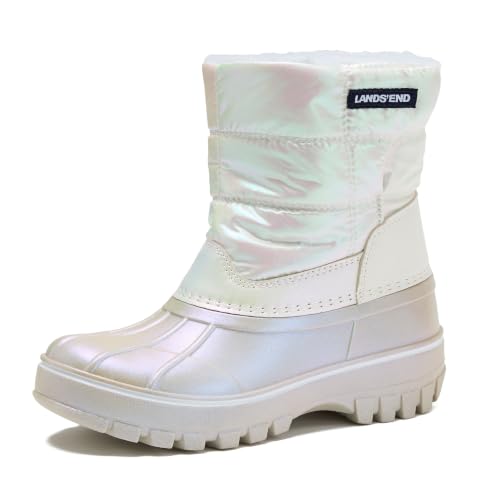 Lands' End Flurry Waterproof Winter Kids Snow Boots, Iridescent