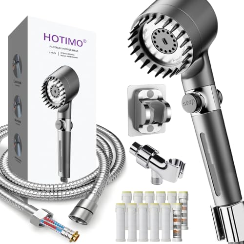 HOTIMO High Pressure Ion Filtered Shower Head with Handheld & 78" Hose