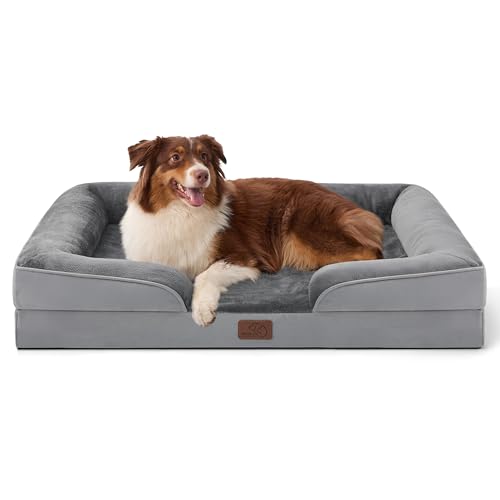 Bedsure Orthopedic Dog Bed Large 35" Grey Washable