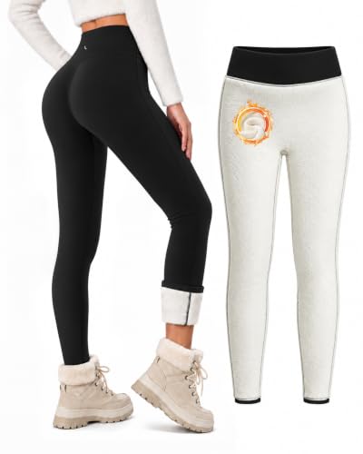 Leapstride Fleece Lined Leggings Women - Thermal Winter
