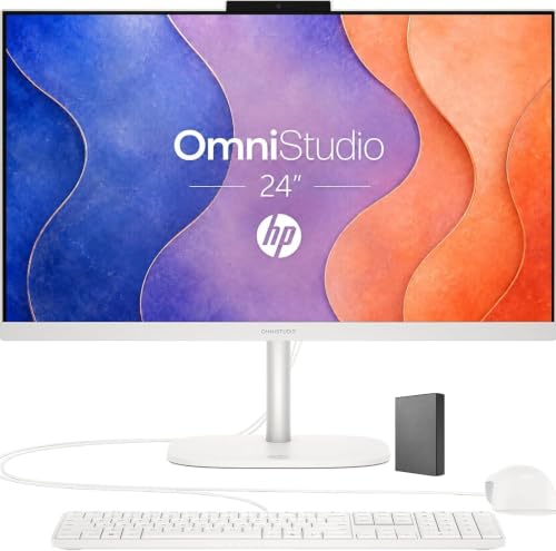 HP 24" FHD All-in-One Desktop, Intel, 16GB RAM, 512GB Storage