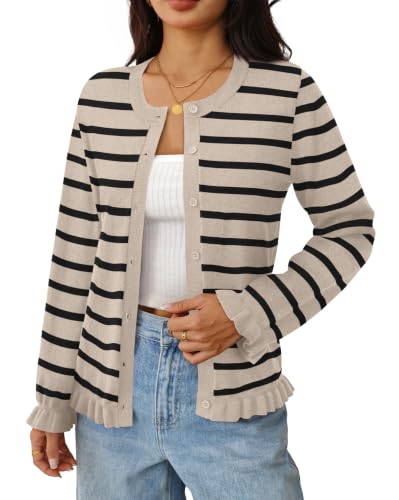 OFEEFAN Women's Long Sleeve Cardigan Sweater