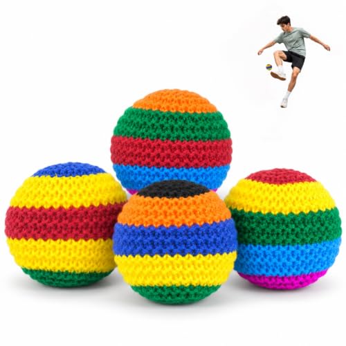 4-Pack Handmade Crochet Hacky Footbags