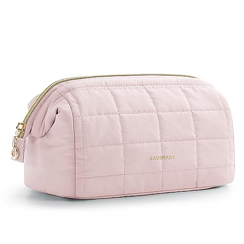 BAGSMART Makeup Bag Travel Toiletry Pouch, Pink